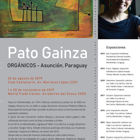 2019-08 Afiche Exposición- Asunción, Paraguay / Orgánicos, Verde